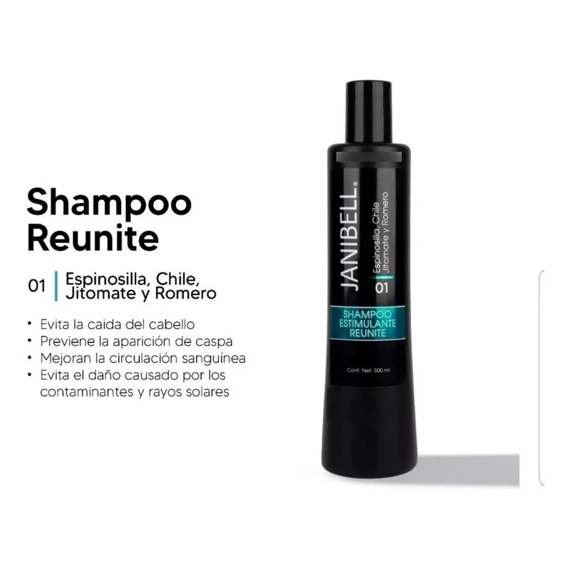 Shampoo Estimulante Espinosilla, Chile, Romero Janibell 2pz