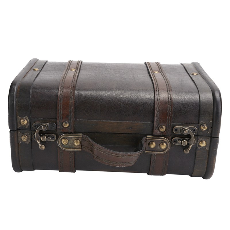 Retro Suitcase Wooden Storage Box Studio Decoration Window Display Photography
