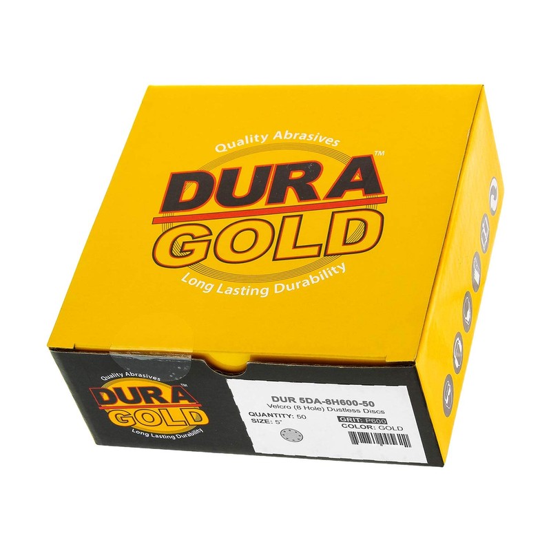 Dura-Gold Premium 5" Gold Sanding Discs - 600 Grit (Box