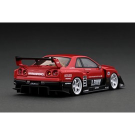 ignition model 1/43 LB-ER34 Super Silhouette SKYLINE Red/Black #9 Finished Product IG2853