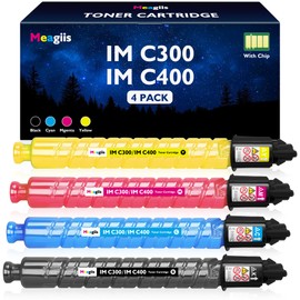 Meagiis IM C300 IM C400 IMC300 IMC400 Toner Cartridge Replacement for Ricoh 842378 842379 842380 842381 Black Cyan Magenta Yellow Compatible with Ricoh Lanier Savin IM C300F C400F C400SRF C401F C401SF