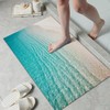 LYGLIGH Ultra Thin Bath Mat, Teal Bath Mat, 1/10 in
