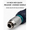2 Pcs Bit Driver Handle, 1/4 inch Hex Quick Release