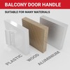 LouMaxx Balcony Door Handle Exterior - Robust Patio Door Handle