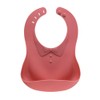 Babero de Silicona para Bebé, Lavable y Ajustable e Impermeable,