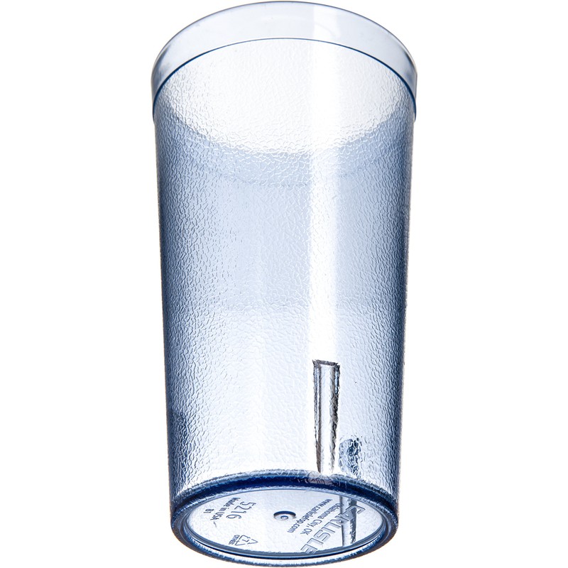 Carlisle 5216-8154 Stackable Shatter-Resistant Plastic Tumbler, 16 oz, Blue (Pack