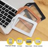 Vividwise 3 Pcs Vertical Leather Badge Holders, Black/Brown/Gray ID Holder
