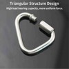 M6 Delta Quick Link 304 Stainless Steel Triangular Carabiner Buckle,