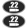 2 - 3" .22 Ammo Box Euro Bullet Decal