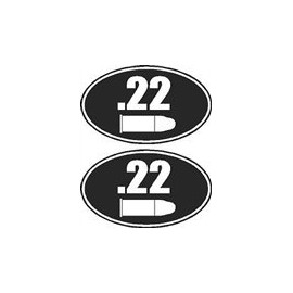 2 - 3" .22 Ammo Box Euro Bullet Decal