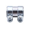 TAKPART Exhaust Clamp Pipe Connector Double Clamp Exhaust Pipe Clamp