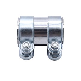 TAKPART Exhaust Clamp Pipe Connector Double Clamp Exhaust Pipe Clamp Ø 60 mm x 95 mm 12793501