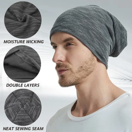 EINSKEY Slouchy Beanie Hat for All Seasons, Lightweight Oversize Large Thin Skull Cap Chemo Cap Night Sleeping Cap