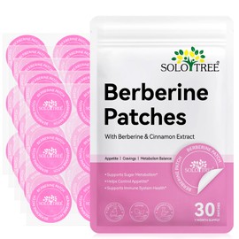 Berberine Patches Healthy Shape Support, Botanical Plant-Based Formula with Berberine, Chromium - 30 Vegan Patches (30PCS)
