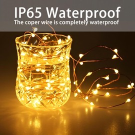 12Pack Fairy Lights Battery Operated 7ft 20 LED Mini String Lights Twinkle Lights Waterproof 3 Modes Firefly Starry Moon Lights for Mason Jars DIY Crafts Christmas Wedding Party Bedroom Decoration