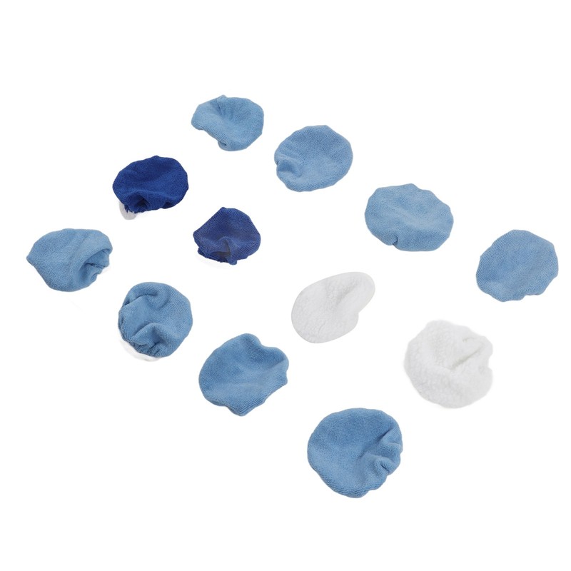 12pcs Car Polishing Pad Bonnet Set Strong Adsorbing Microfiber Synthetic
