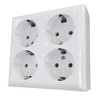 Socket Strip 4-Way Surface-Mounted without Cable 4-Way