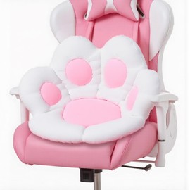 Cat Paw Cushion,Seat Cushion Cat Paw Cozy Paw Shaped Chair Cushion Cute Chair Cushion for Office Desk, Gamming Chair, Wheelchair, Car Seat, Sciatica, Tailbone Pain (White)