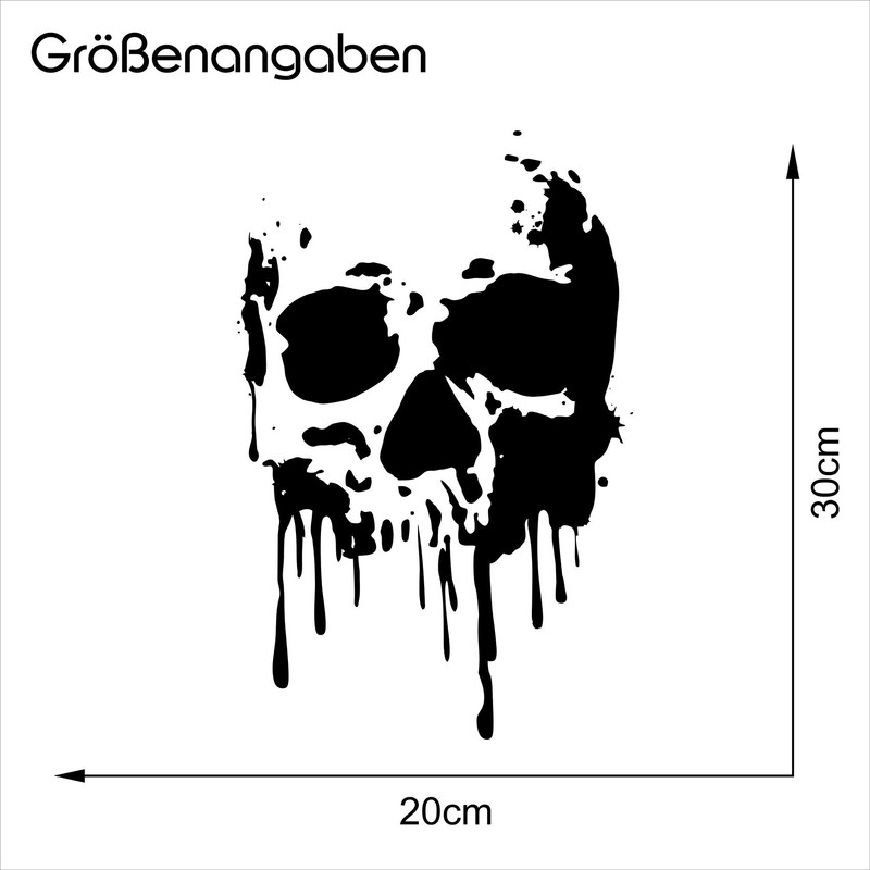 Finest Folia Skull Sticker Car Boat Motorcycle Caravan Decor K071