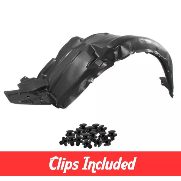 Aftermarket Products Front Left Driver Side Fender Liner w/ Clips