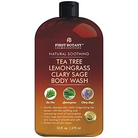 First Botany Gel De Ducha Totalmente Natural, Combate El Mal Olor Corporal, El Pie De Atleta, La Tiña Inguinal, La Caspa, El Acné Y El Eccema. Gel De Ducha Para Mujeres Y Hombres, Limpiador De Piel