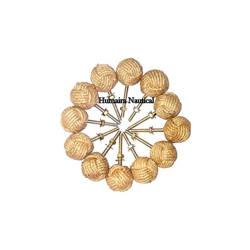 Samara Nautical Knotty 12 x Nautical Drawer Door Knobs Jute