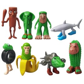 8pcs 1 Set Italian Brainrot Plastic Toy Action Figure,Tung Tung Tung Sahur Tralalero Tralala Decorative, Desktop Ornaments, Christmas, Birthday Gifts ,Animals:_6PCS-A