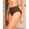Tempt Me Mid Waist Brown Bikini Bottoms-Full Coverage Bathing Suit