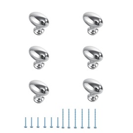 Fanruier Modern Minimalist Round Single Hole Cabinets, Drawers, Cabinets, Furniture Hardware, Exquisite Small Handles (Silver)