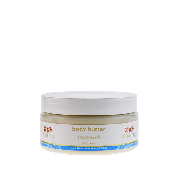 PURE FIJI Body Butter - Moisturizer Body Cream - Face Cream and Body Lotion for Dry Skin with Natural Oils & Vitamin E,Guava, 8oz