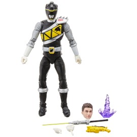 Power Rangers Hasbro Lightning Collection 15 cm Dino Charge Black Ranger Premium Action Figure to Collect with Accessories
