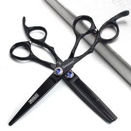 Juego de tijeras profesionales para zurdos de 15,24 cm, tijeras de peluquería 440C (2 piezas)