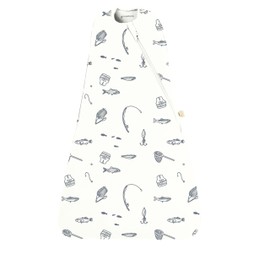 GUNAMUNA Unisex Baby Swaddle Sleep Sack, Easy Diaper Changes, 1.0 TOG, Infants and Toddlers 0-3 Months, Fishing