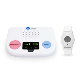 ADT Medical Alert Plus - in-Home Medical Alert System for Seniors - Cellular 4G Coverage, 600ft Pendant Range, Home Temperature Monitoring, 24/7 U.S. Based Monitoring (White Wristband)