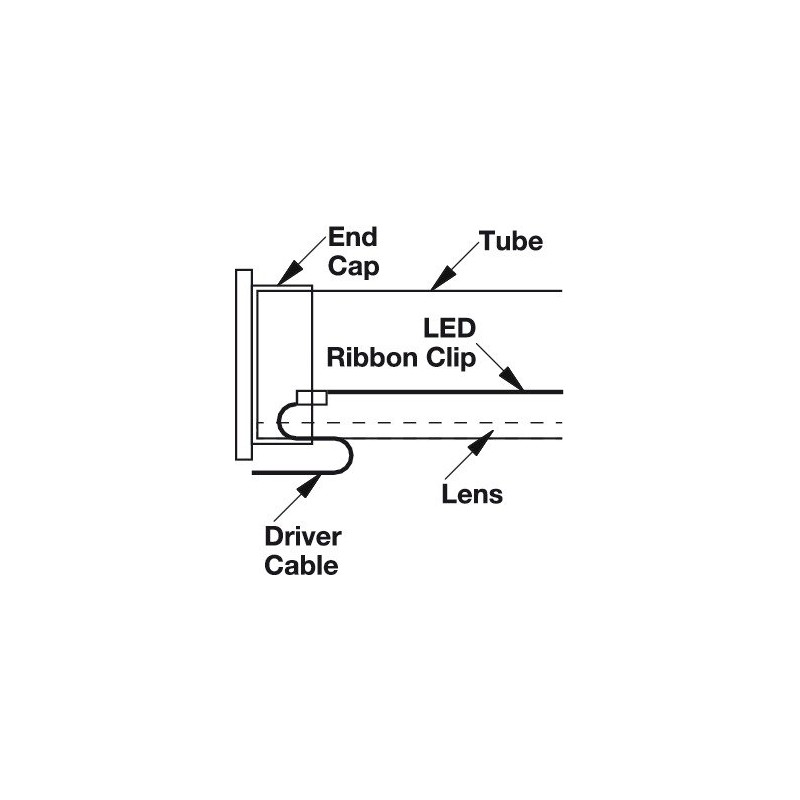 Closet Rod with LED Complete Kit, Polished Chrome (24")