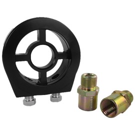 RYOTBASE Sandwich Oil Block Oil Sensor Attachment Oil Temperature Hydraulic M20 1.5 3/4 16unf Sensor Universal Auto Gauge Element Stainless Black
