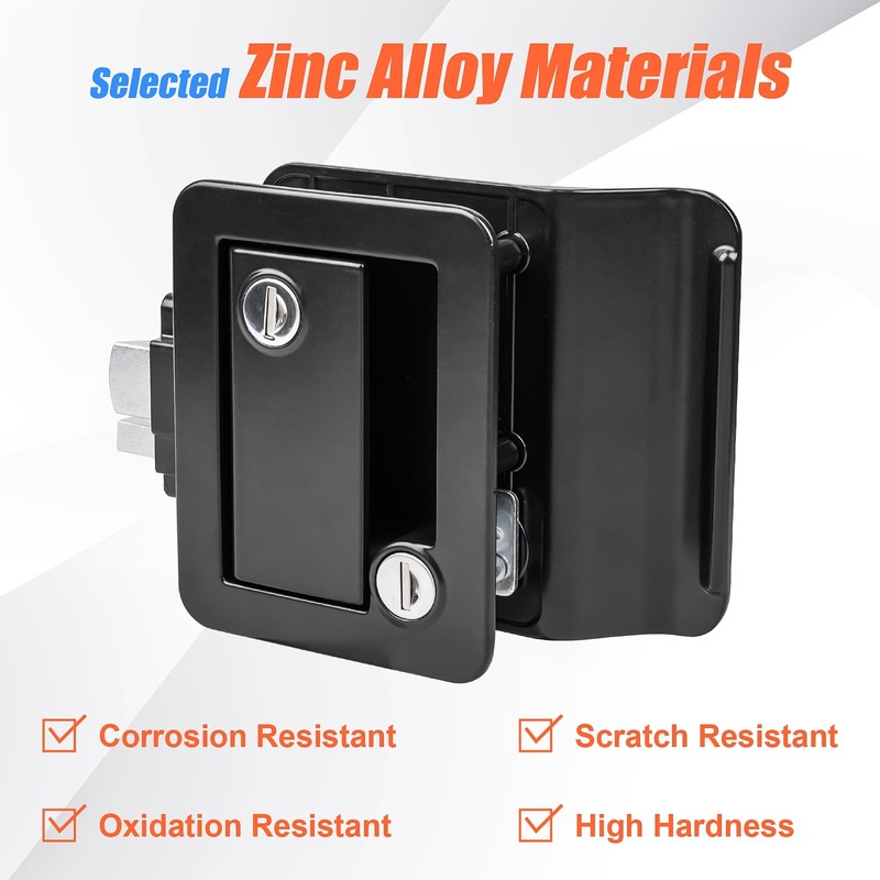 Siasky Black RV Door Lock Replacement, Upgraded RV Door Latch