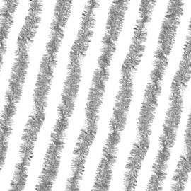 Rocking Party Luxury Thin Metallic Christmas Tinsel Decoration (2 meters, Silver)