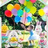Cinnvoice 4 Pcs Large Size Easter Balloons Bunny Rabbit Chicken