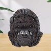Gorilla Head Sculpture 6.3in Animal Head Figurine Resin Hollow Out