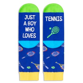 HAPPYPOP Tennis Gifts For Boys Kids - Funny Tennis Gifts, Gifts For Tennis Players Lovers, Boys Kids Socks, Tennis Socks Funny, Tennis Stocking Stuffers