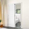 SMARTSTANDARD 48"/4FT Bypass Sliding Door Hardware Kit for Cabinet Closet,