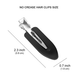 XCZYN Hairpin 10 Pcs No Crease Hair Clips No Bend Hair Pins Curl Clip Makeup Application Hair Pin for Girl Woman Hairdressing Bangs Fringe Hair Styling (Black)