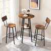 HOOBRO 3 Pieces Round Bar Height Table and Chairs Set,