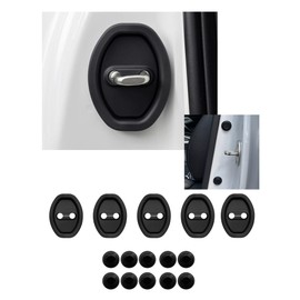 Black Color Door Striker Cover Door Lock Cover Mazda 3 New Mazda3 Sedan MAZDA3 Fastback BP Series H31.05~/MAZDA2 DJ Series H31.7~/Mazda 6 Wagon/Mazda 6 Sedan GJ Series Noise Reduction and
