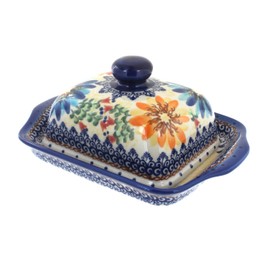 Polish Pottery Autumn Burst Butter Dish