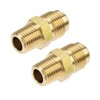 sourcing map Brass Pipe Fitting, 3/8 SAE Flare to 1/4NPT