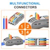 Wire Connectors Nuts, 50pcs 3 Conductor Compact Splicing Wire Connectors,