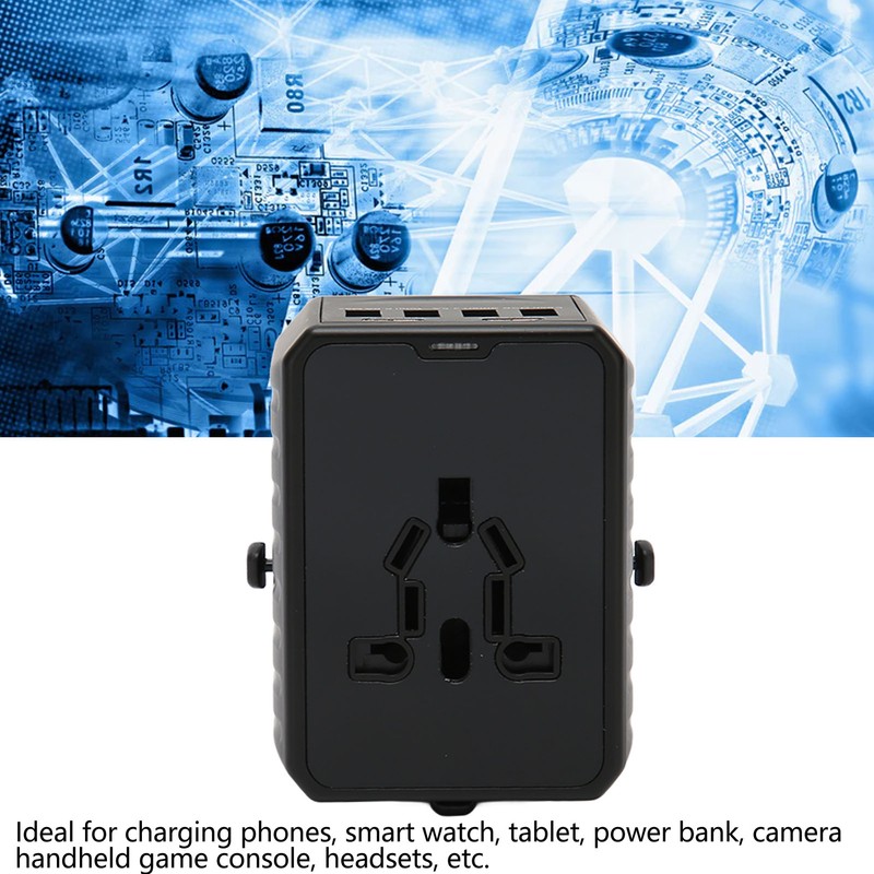 8A Universal Travel Adapter 2 USB C 4 USB A