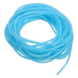 MECCANIXITY Rubber Cord Tube 33ft(10 m) 3mm Dia 1.5mm Hole Sky Blue Hollow Tubing for DIY Craft Beading Necklaces Bracelet